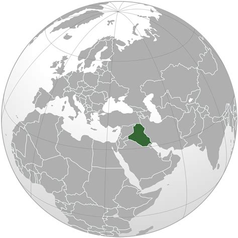 Location of the Iraq in the World Map