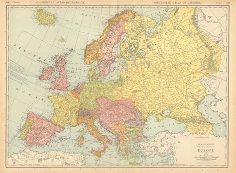 McNally's 1919 Map of Europe - Art Source International