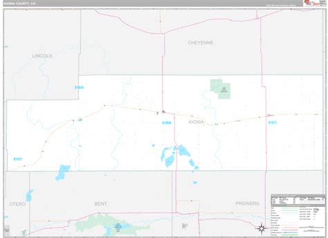 Kiowa County, CO Wall Map Premium Style by MarketMAPS - MapSales