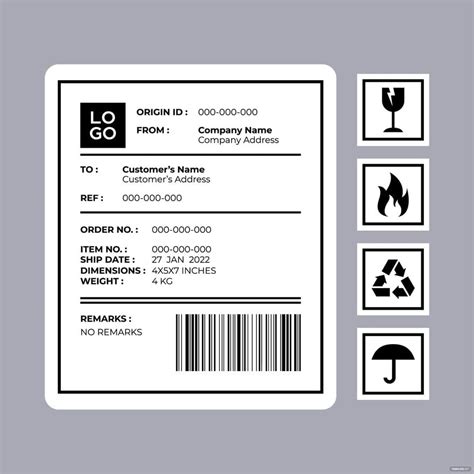 Shipping Label Vector in Illustrator, SVG, JPG, EPS, PNG - Download ...