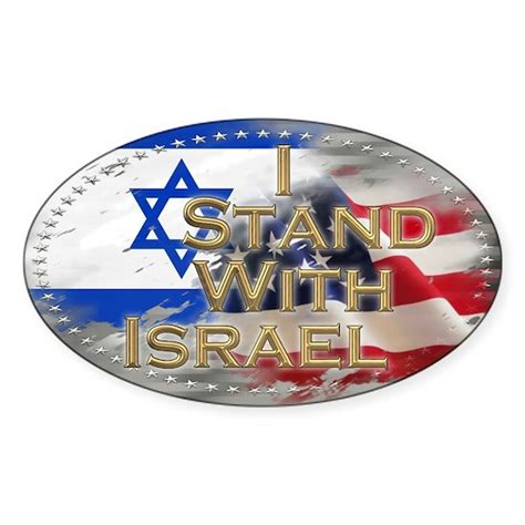 I stand with Israel Sticker (Oval) I stand with Israel - Sticker (Oval ...