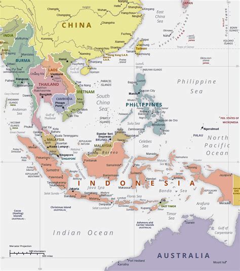 Southeast Asia Political Map