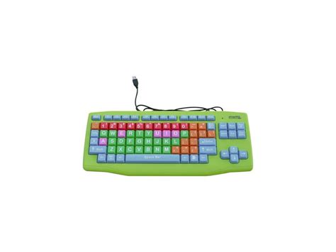 Plugable USB Kids Computer Keyboard with Extra-Large Color-Coded Keys ...