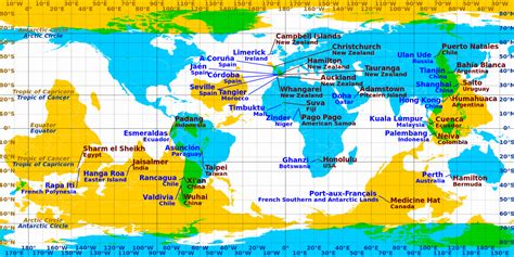 The antipode of each point on Earth's surface mapped - Vivid Maps