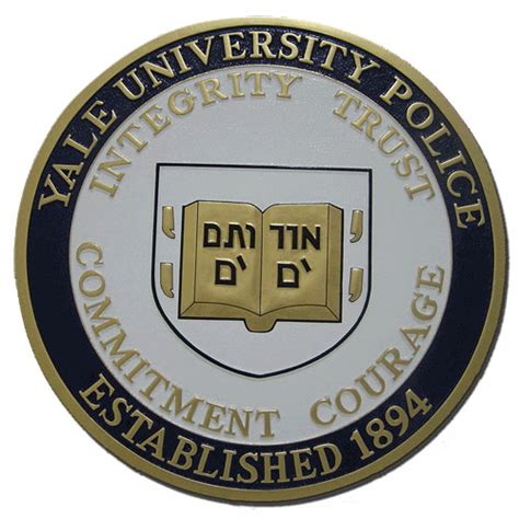 Yale University Police Department wooden seals