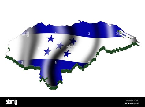 Outline map and flag of Honduras Stock Photo - Alamy