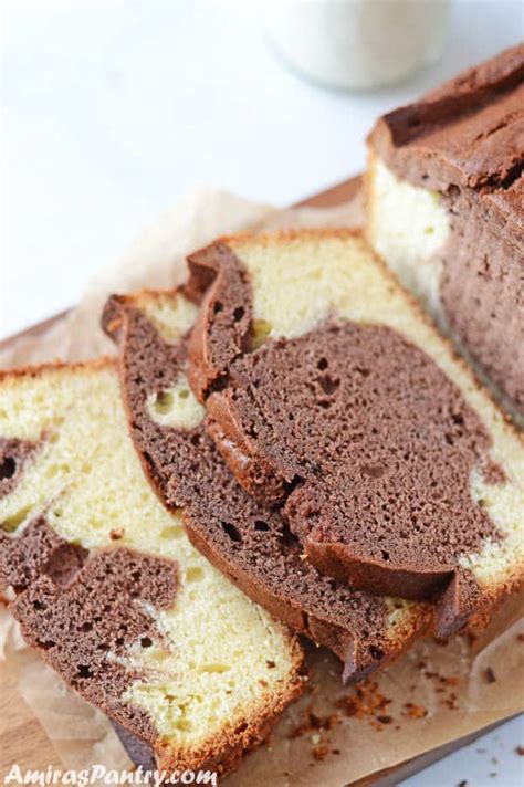 Easy Marble Cake Recipe | Amira's Pantry