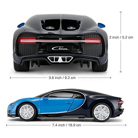 RASTAR Bugatti Veyron Chiron RC Car 1:24 Scale Remote Control Toy Car ...