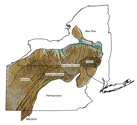 Allegheny Plateau Map