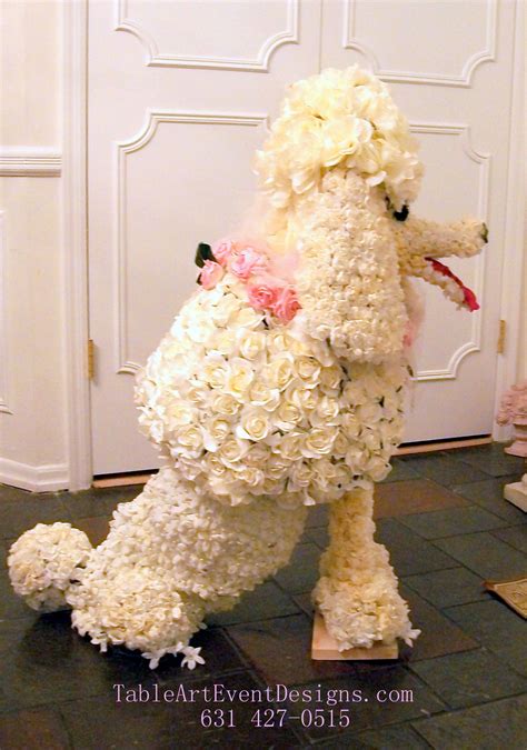 Floral Sculpture of French Poodle Dog. Available for Special Events, Displays… | Unique floral ...