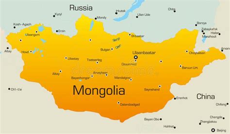 Map of Mongolia in red stock illustration. Illustration of space - 86269425