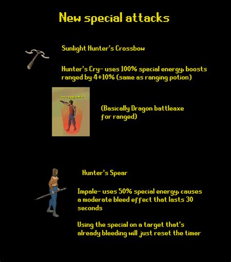 [Suggestion] Give the new hunter weapons special attacks : r/2007scape