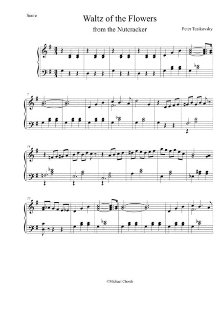 waltz of the flowers EASY PIANO (arr. pianoplayer) by Tchaicowsky Sheet Music for Easy Piano at ...