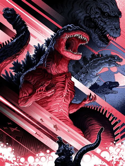 ArtStation - "ROAR!" Shin Godzilla Screenprint