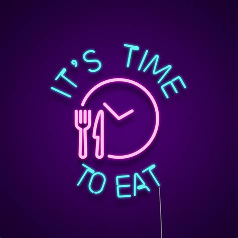 It's Time To Eat Neon Sign | Led Light for Wall | Neonize