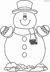 Snowman Printable Coloring Pages sketch template