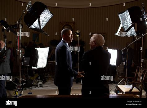 President Barack Obama talks with Bob Schieffer after a CBS Face the ...