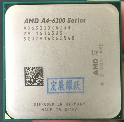 AMD A4 Series A4 6300 A4 6300 AMD 6300 Dual Core CPU APU FM2 100% working properly Desktop ...