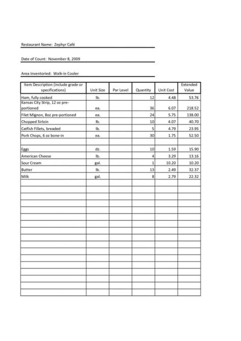 sample inventory sheet — excelxo.com