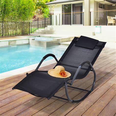 Patio Rocking Lounger Zero Gravity Rocker Outdoor Patio Garden Recliner | eBay