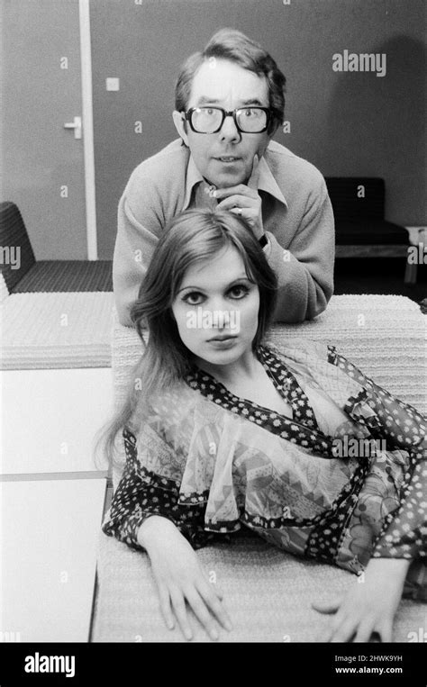 Comedian Ronnie Corbett with actress and model Madeline Smith at the BBC rehearsal room in Acton ...