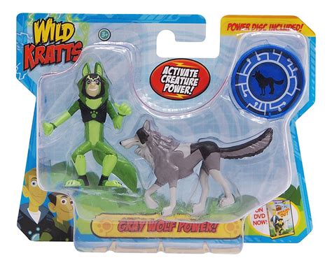 Wild Kratts Toys - 2 Pack Creature Power Action Figure Set - Grey Wolf ...