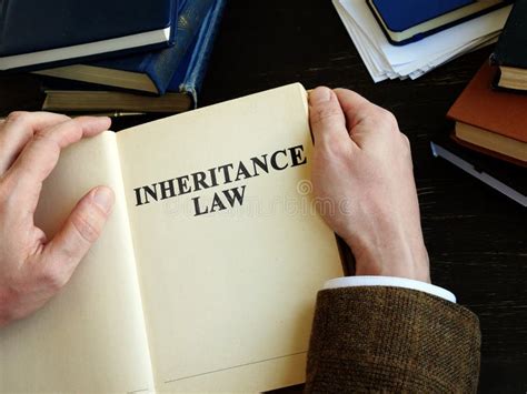 Lawyer Reads Inheritance Law in the Office Stock Image - Image of ...