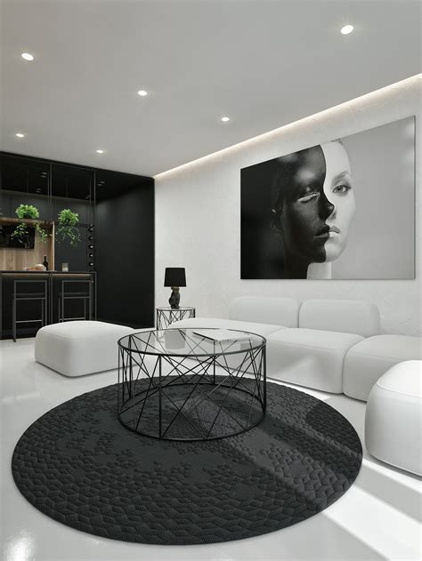 Black And White Interior Design Ideas: Modern Apartment by ID White ...