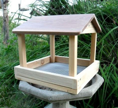 Handcrafted Bird Feeder * Wooden Tray Bird Feeders