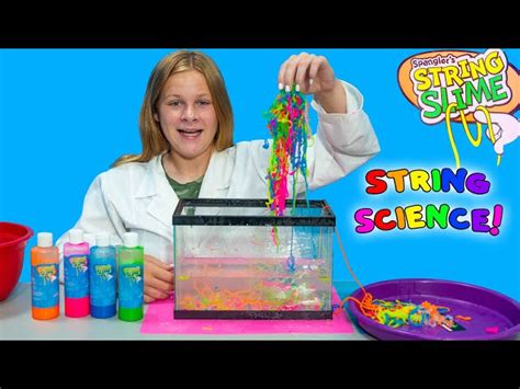 Assistant Discovers Polymers in Silly String Slime Experiments - Videos For Kids