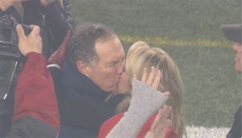 Bill Belichick kisses girlfriend Linda Holliday after win | Larry Brown ...