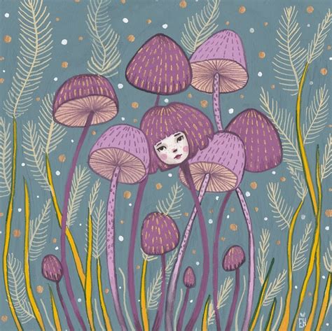 Uncommon Variety - Purple Mushroom by Emma Hampton | Redbubble ...