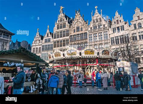 Christmas Market Grote Markt Antwerp Belgium Stock Photo: 65112360 - Alamy