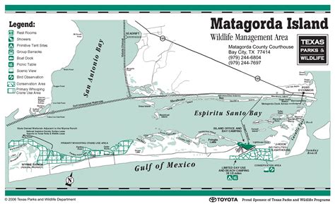 Matagorda Island State Park Map - Matagorda Island Texas • mappery