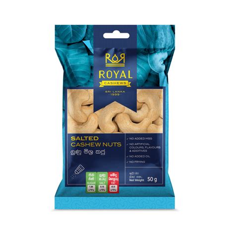 50g Salted Cashew Nuts Pack – Royal Cashews