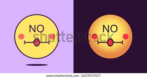 Emoji Face Icon Phrase No Emoticon Stock Vector (Royalty Free ...