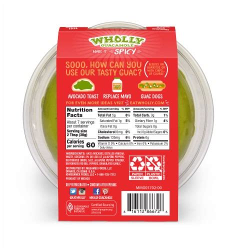 Wholly Guacamole Spicy Hot Guacamole, 7.5 oz - Fry’s Food Stores