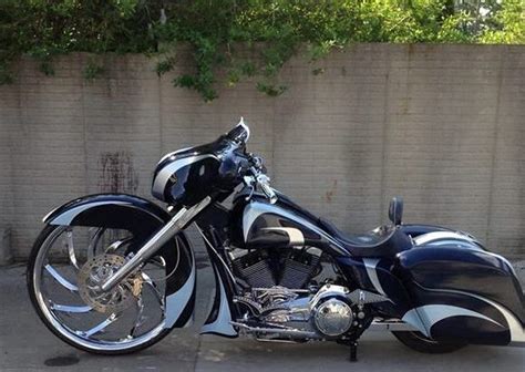 Black Custom Bagger | Motorcycle | Totally Rad Choppers | Bagger motorcycle, Custom motorcycles ...