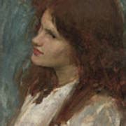 Head of a Girl Painting by John William Waterhouse | Pixels