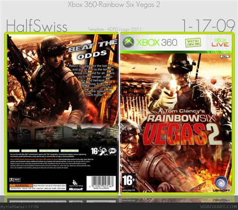 Rainbow Six Vegas 2 Xbox 360 Box Art Cover by HalfSwiss