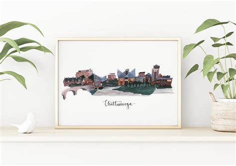 Chattanooga Tennessee Skyline // Fine Art Giclee Print | Etsy