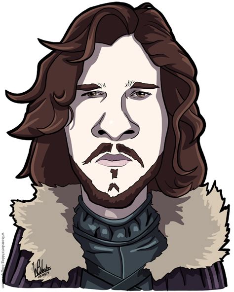 Game of Thrones - Jon Snow (Cartoon Caricature)