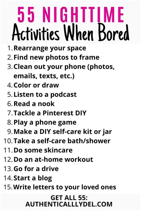 55 Cheap Things to Do When Bored at Night - Authentically Del