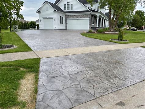 Stamped Concrete Driveway | Rochester Patio and Landscape