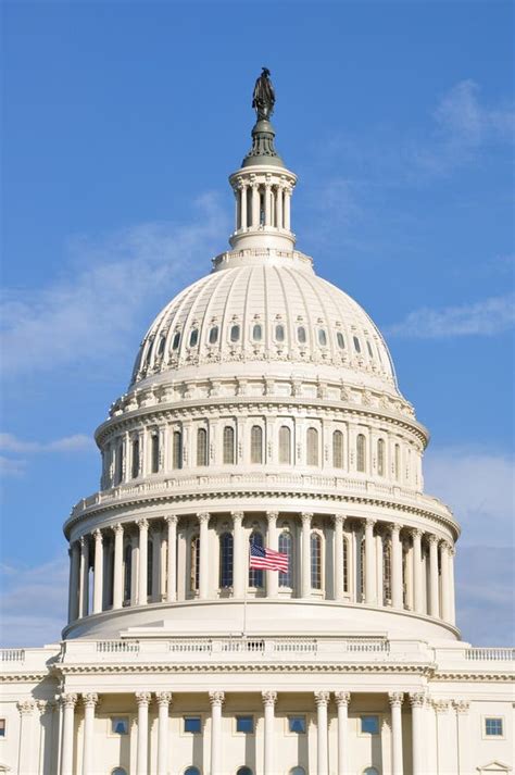 Dome of US Capitol Building Stock Photo - Image of famous, architecture ...