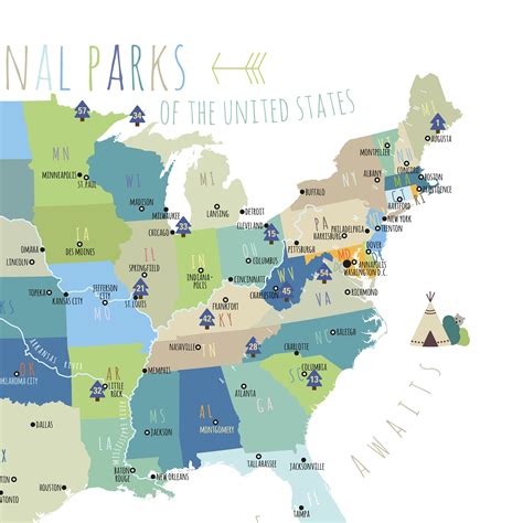 Printable National Park Map