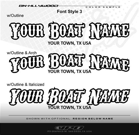 Lettering for Boats, Custom Boat Name Decals (Hollywood Style) - IPD ...