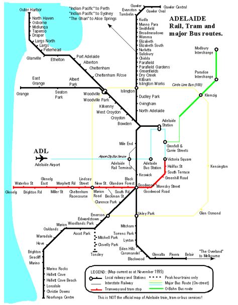 Adelaide Train Map