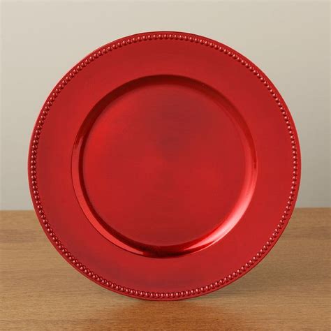 ELEGANT HOLIDAY CHARGER PLATES IN RED, GOLD(NEW) | Holiday charger plate, Charger plates, Plates