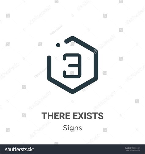 There Exists Symbol Vector Icon On Stock Vector (Royalty Free ...